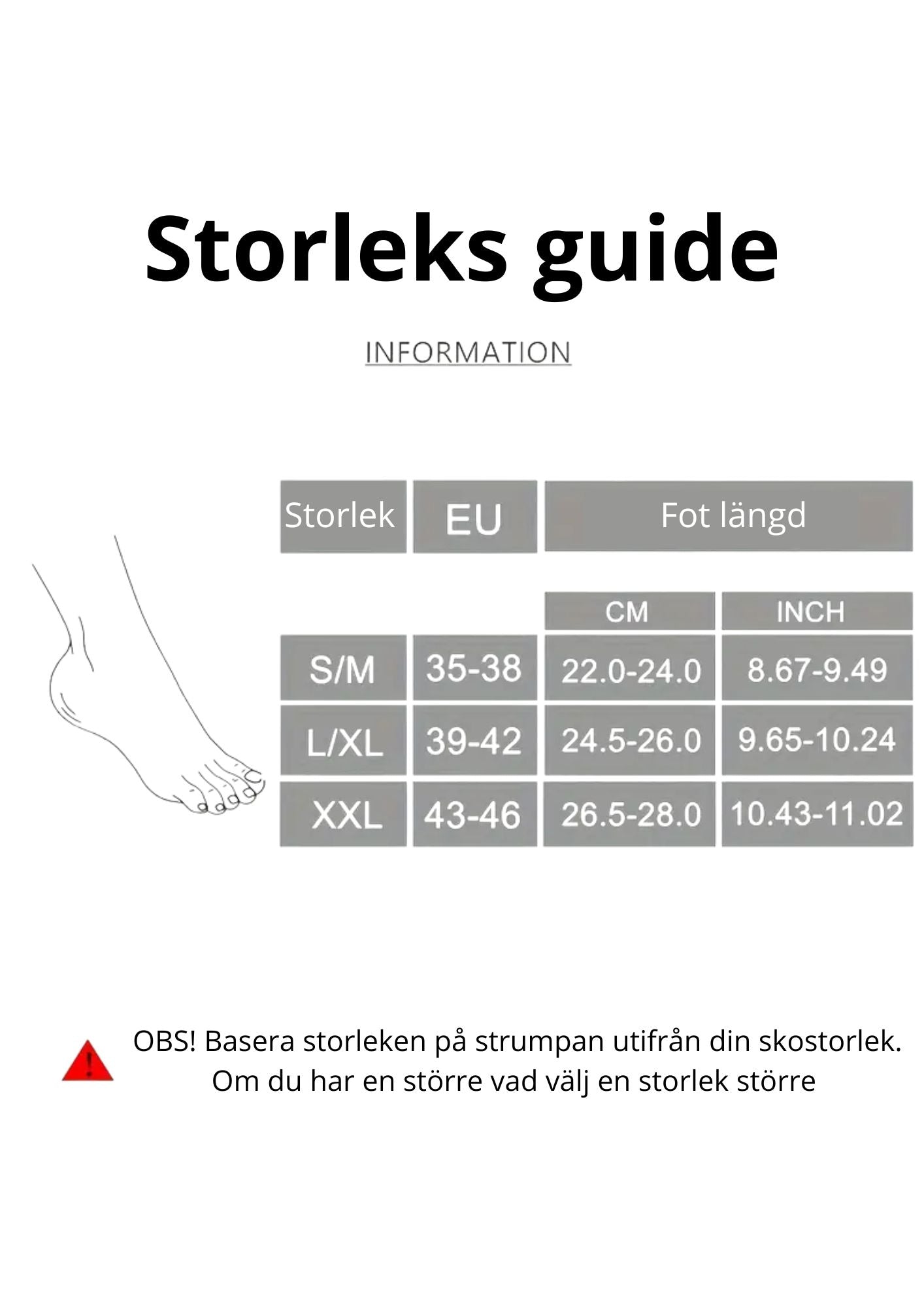 Kompressionstrumpa Upplev ett liv utan smärta